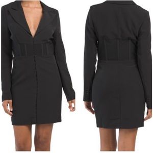 Bardot Black Corset Blazer Mini Dress